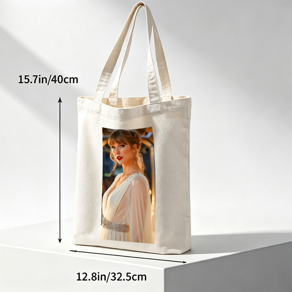 Taylor Swift in Elegant Gown at Red Carpet Event - Canvas tote bags