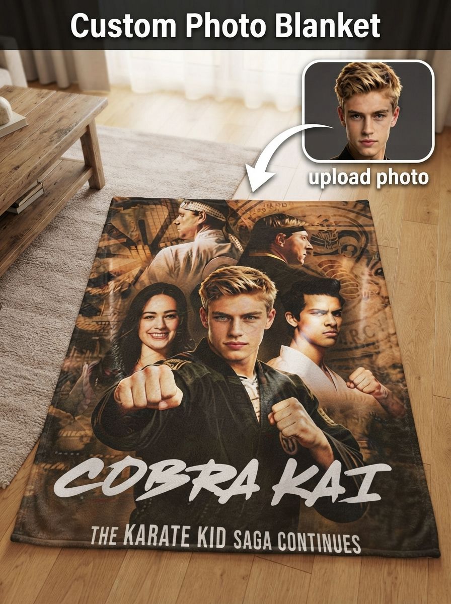 Custom Photo Face Portrait Flannel Fleece Blanket Ultra Soft Cozy Warm Throw for Sofa Couch Bed Unique Personalized