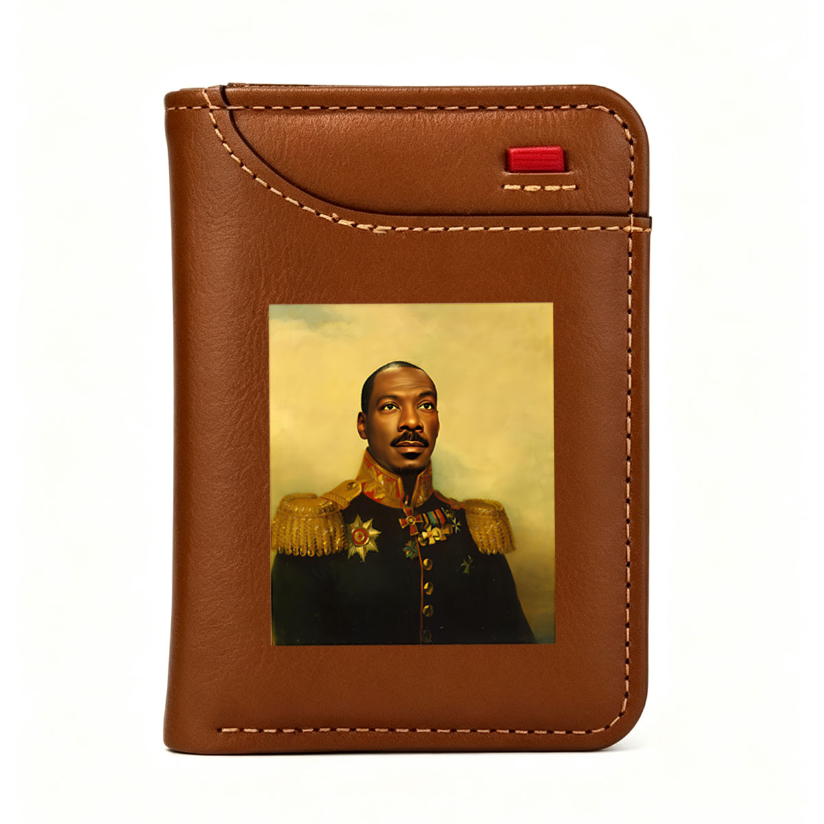 Portrait of a Distinguished Military Officer in Regal Uniform - Vertical Style Wallet