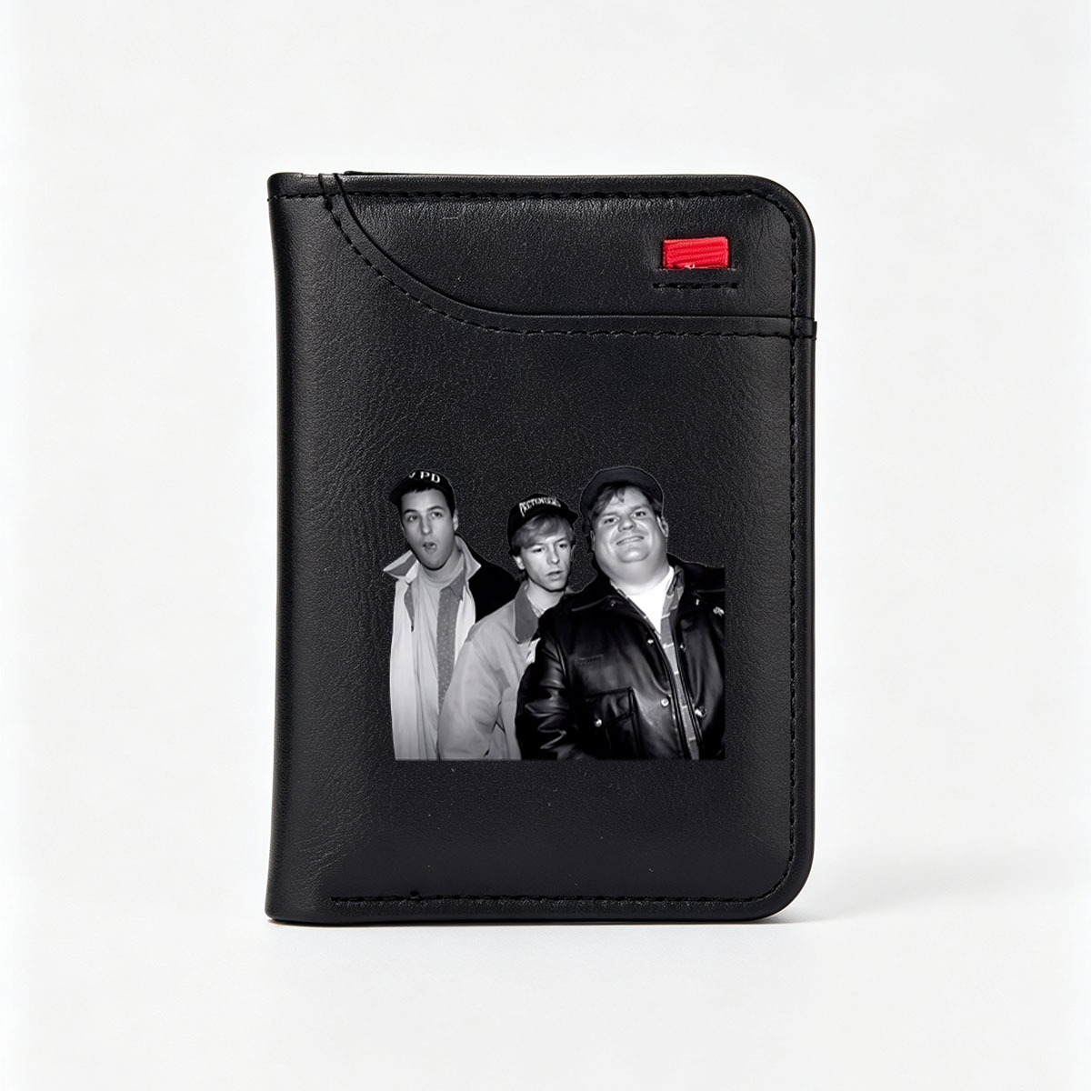 The Three Stooges in a Modern Twist: Adam Sandler, Chris Farley, and Dana Carvey Reimagined - Vertical Style Wallet