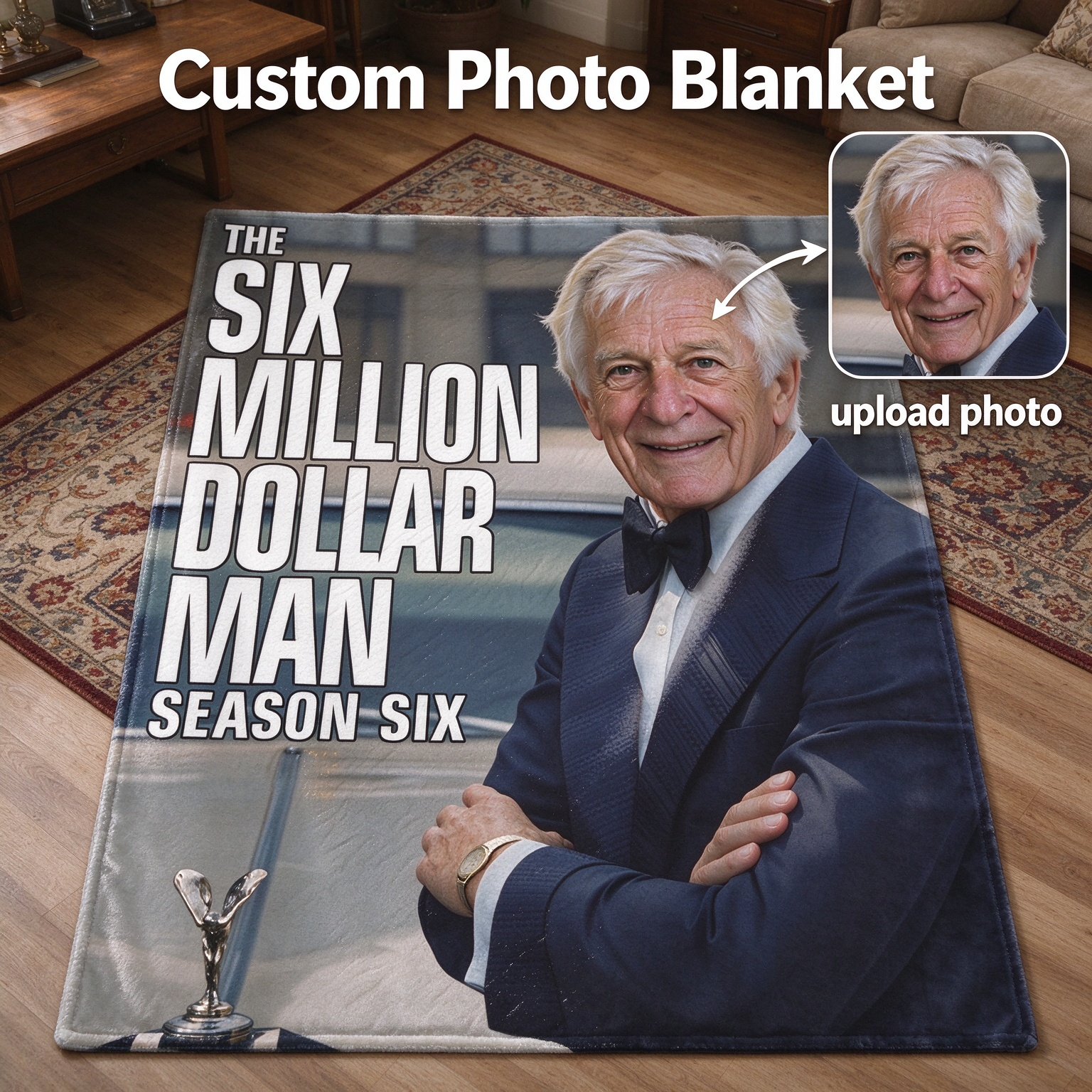 Custom Face Photo Blanket Personalized Flannel Fleece Throw Soft Warm Bed Couch Wrap Ideal Personalized Gift