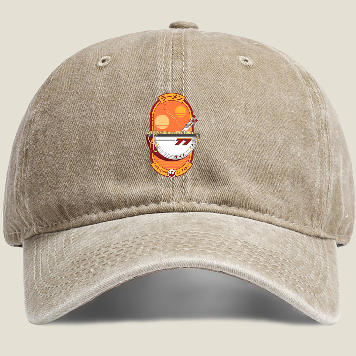 Rebellion of Ramen: Star Wars Inspired Design - Washed Denim - Baseball Cap