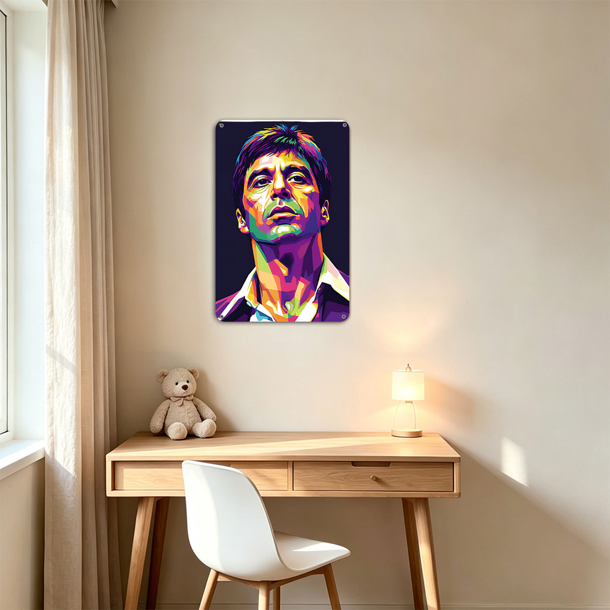 Colorful Portrait of a Man in Pop Art Style - painting