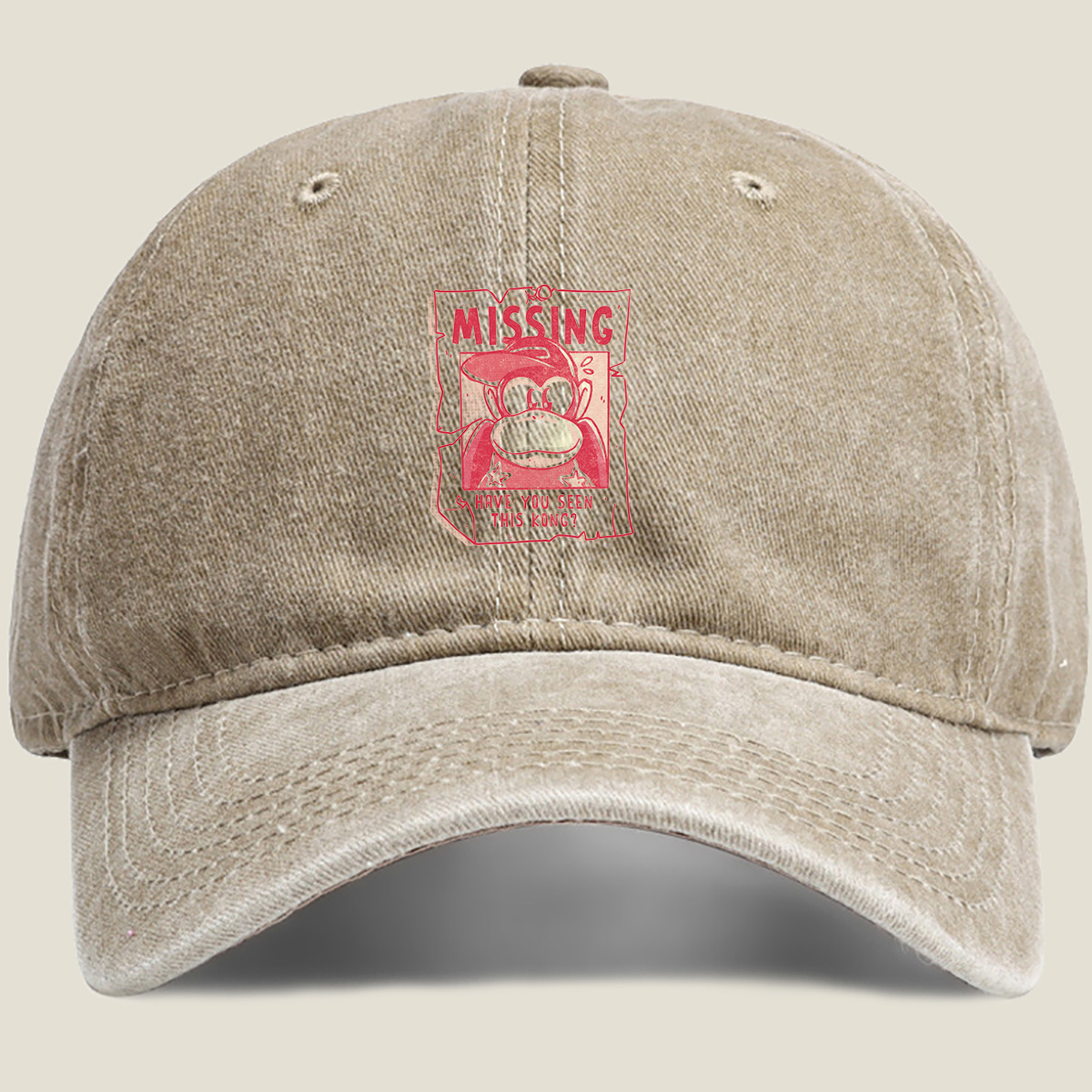 Missing Diddy Kong: Have You Seen This Kong? - Washed Denim - Baseball Cap
