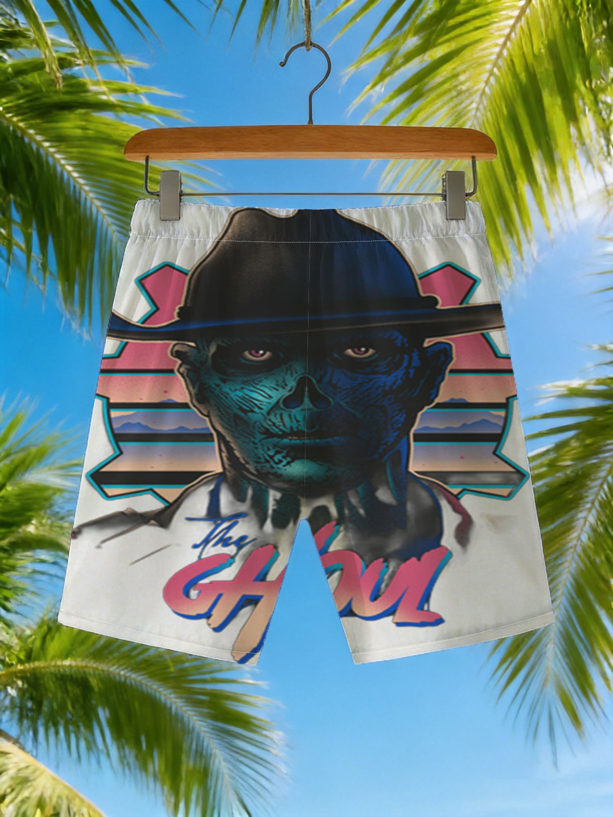 The Ghoul: A Post-Apocalyptic Western Icon -  Beach shorts