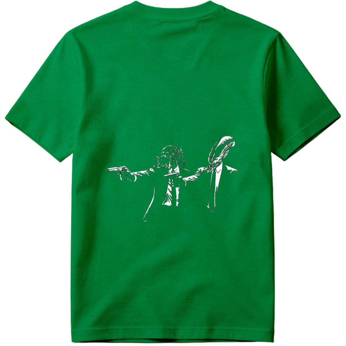 Predator and Alien in Suits with Pistols - Tee