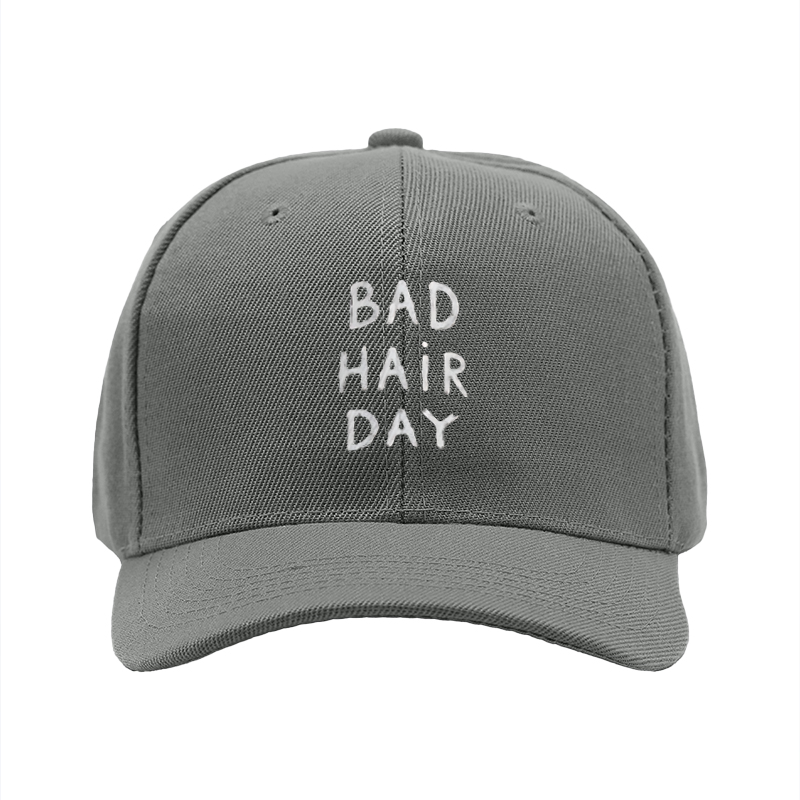 1pc New Baseball Cap Bad Hair Day Print Unisex Adjustable Hat for Outdoor Casual Wear Adults and Teens