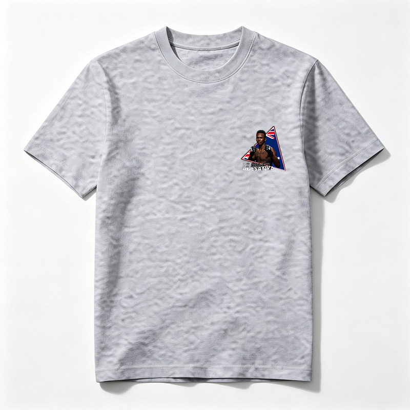 Israel Adesanya UFC Fighter with British Flag Background - Tee