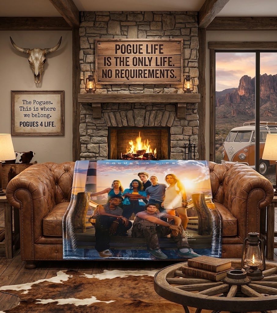 Custom Face Blanket Outer Banks Pogues 4 Life Flannel Blanket Perfect for Fans of the Series Ideal Gift or Giveaway for Teen TV Show Enthusiasts