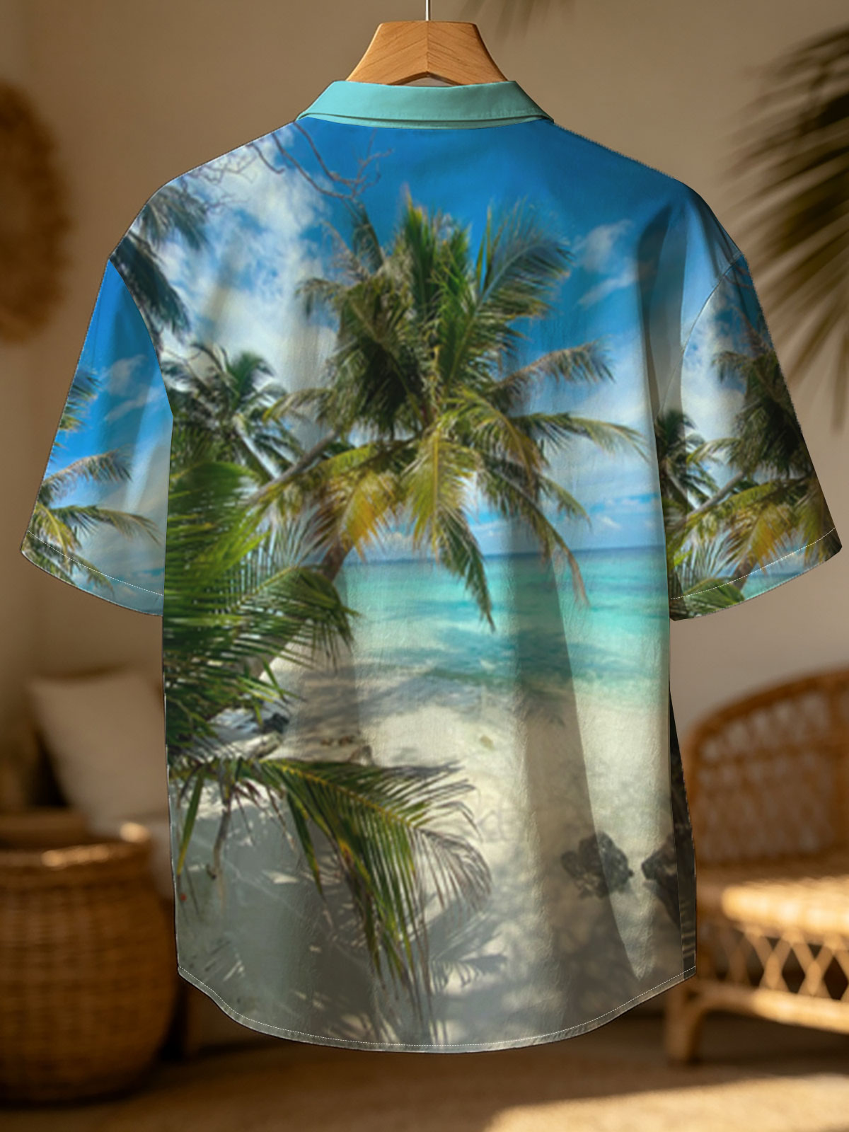 Tropical Beach with Palm Trees and Crystal Clear Water -  Shirt