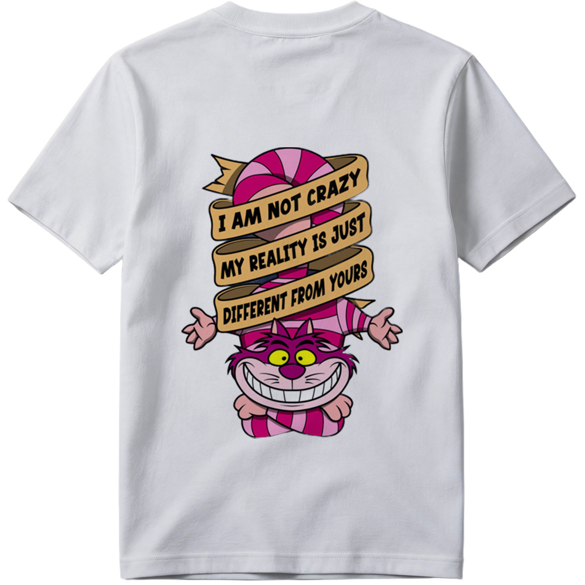 Cheshire Cat from Alice in Wonderland with Quote 