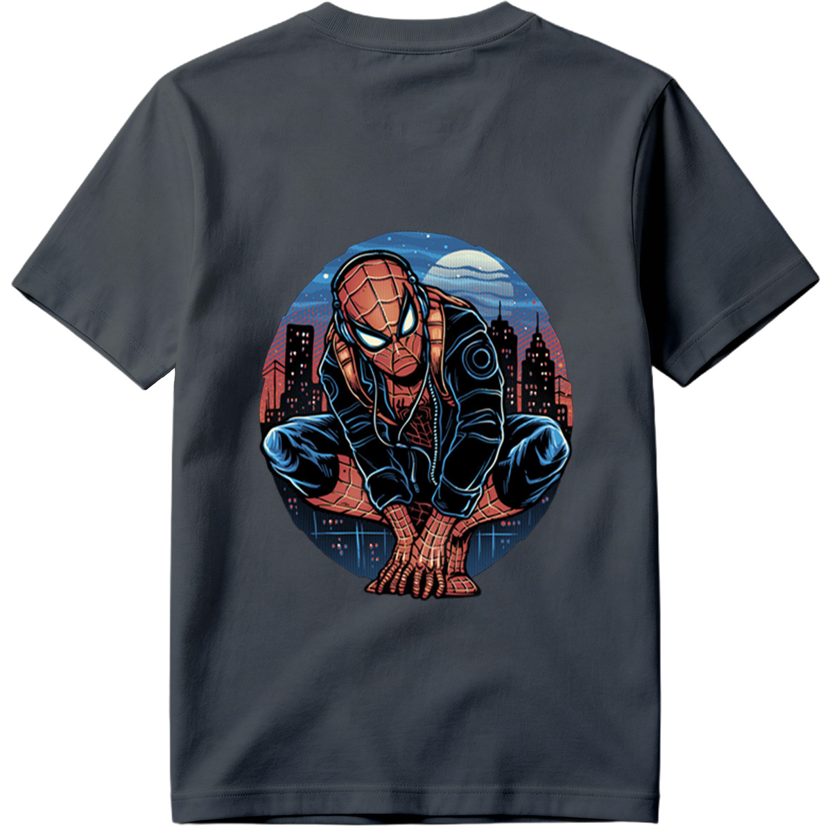 Spider-Man in Urban Night Scene - Tee