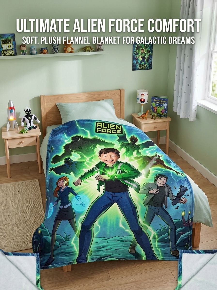 Custom Photo Superhero Flannel Blanket Ultra Soft Anti Pilling Fleece Throw Personalized Face Bedding Gift for Kids