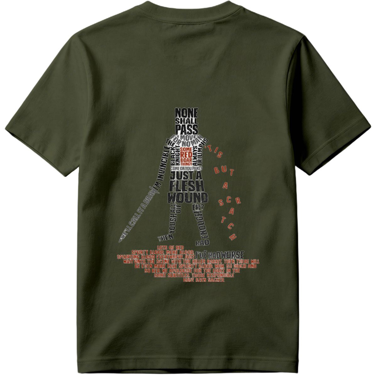 Monty Python and the Holy Grail - Knight's Quote Art - Tee