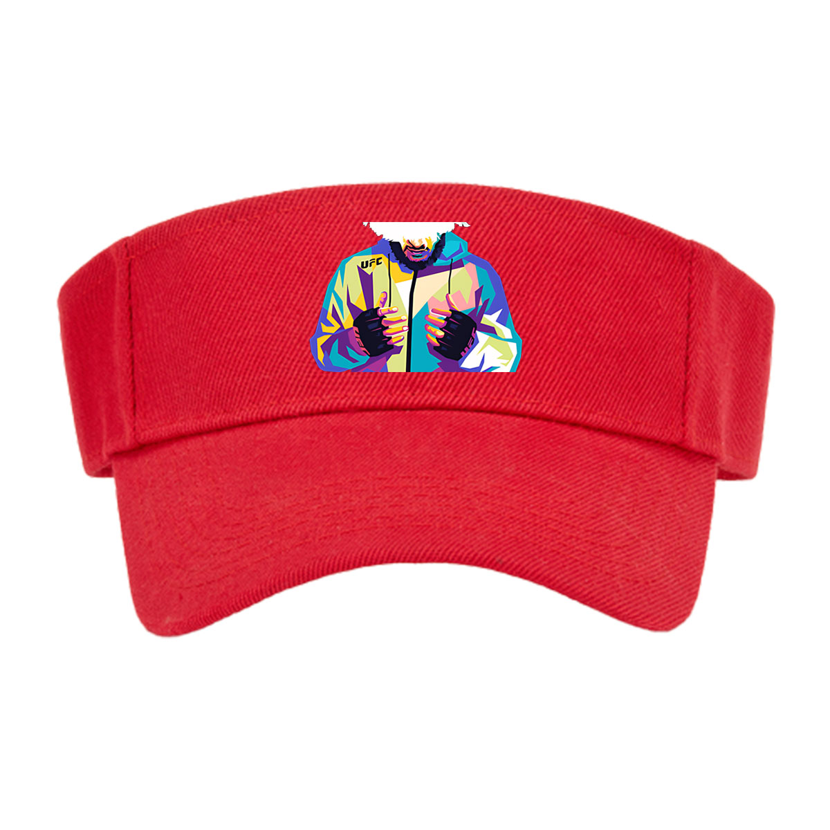 Bismillah: UFC Fighter with Vibrant Jacket and Afro Hairstyle -  Visor cap
