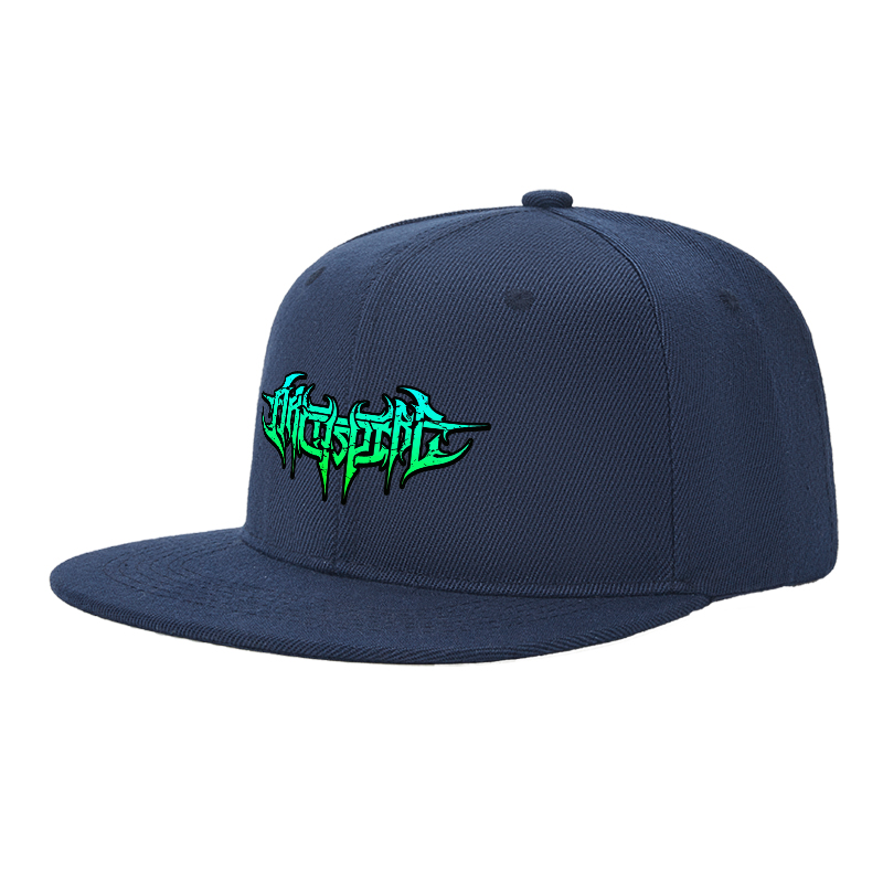Flat Brim Baseball Cap with Neon Green Gothic Logo Print Streetwear Underground Skate Style for Basketball Court Skate Park Urban Lifestyle Skaters Rappers Streetwear Enthusiasts