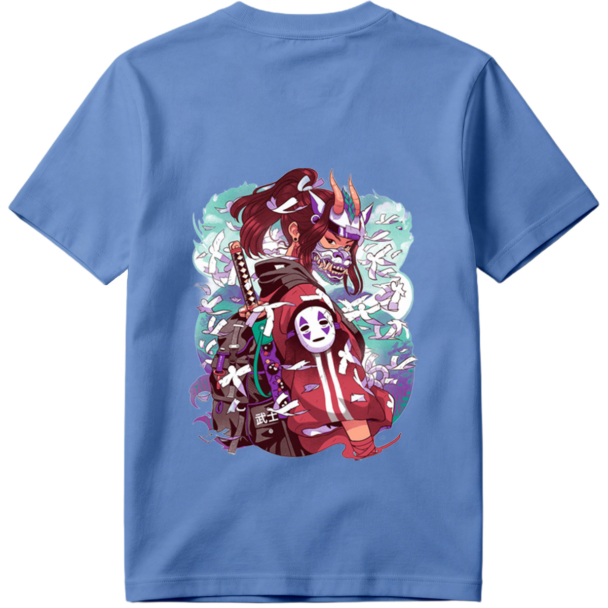 Samurai Warrior with Mask and Katana - Tee