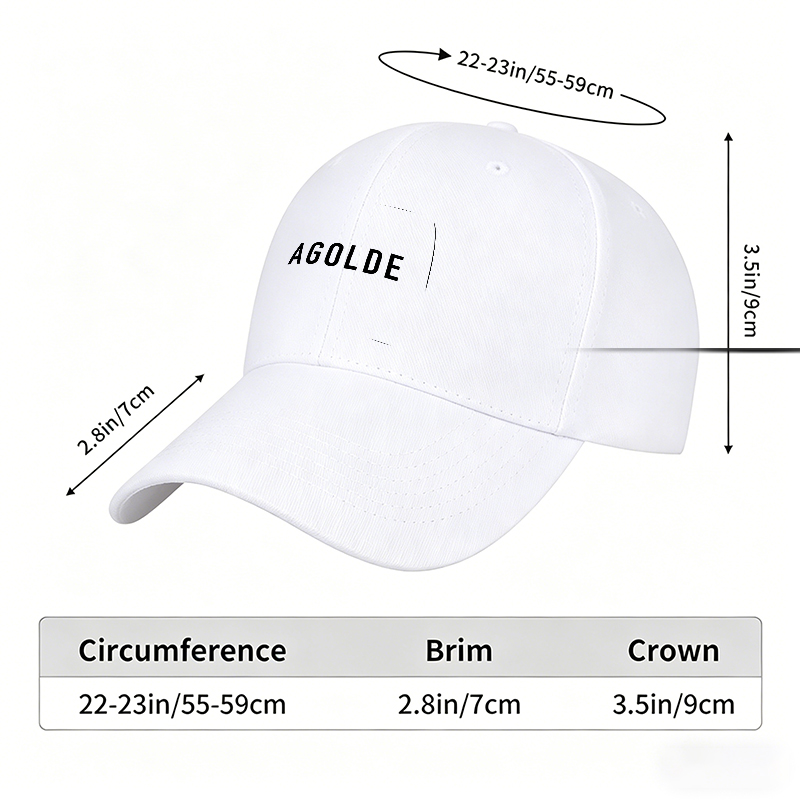 Unisex Classic Baseball Cap with AGOLDE Logo Print - Stylish Sun Protection Hat for Outdoor Activities, Urban Fashion, and Casual Wear - Perfect for Men and Women Seeking Trendy Streetwear Accessories