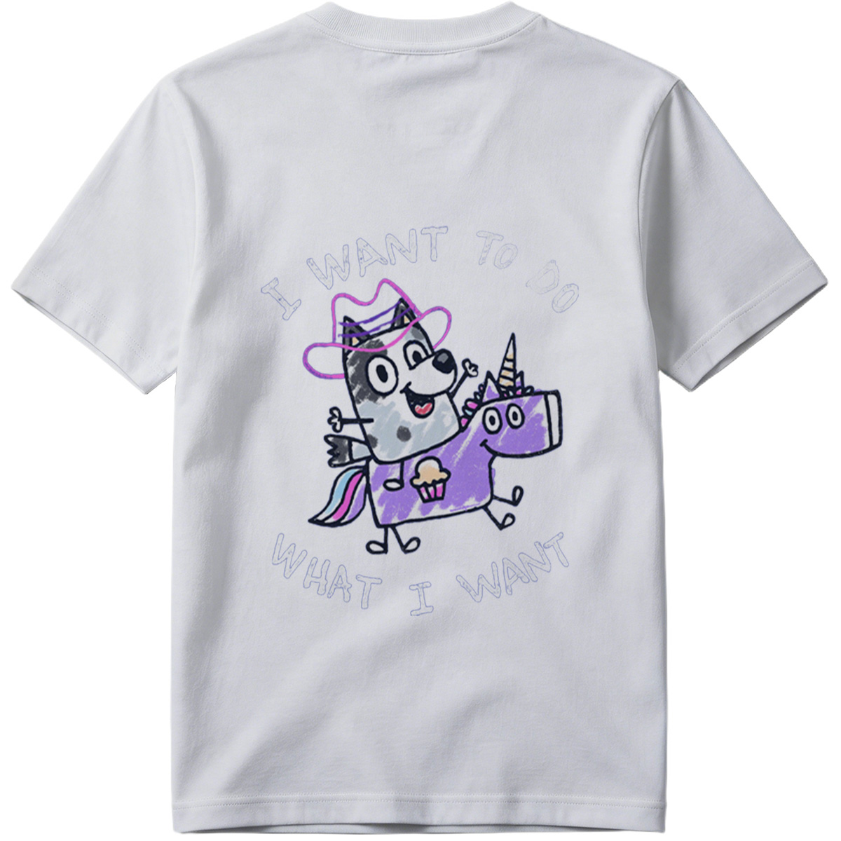 Bluey and the Unicorn: I Want to Do What I Want - Tee