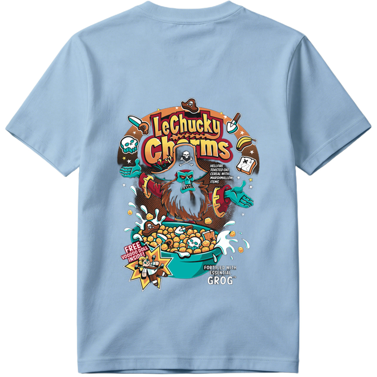 LeChucky Charms: Hellfire Toasted Oat Cereal with Voodoo Doll and Grog - Tee