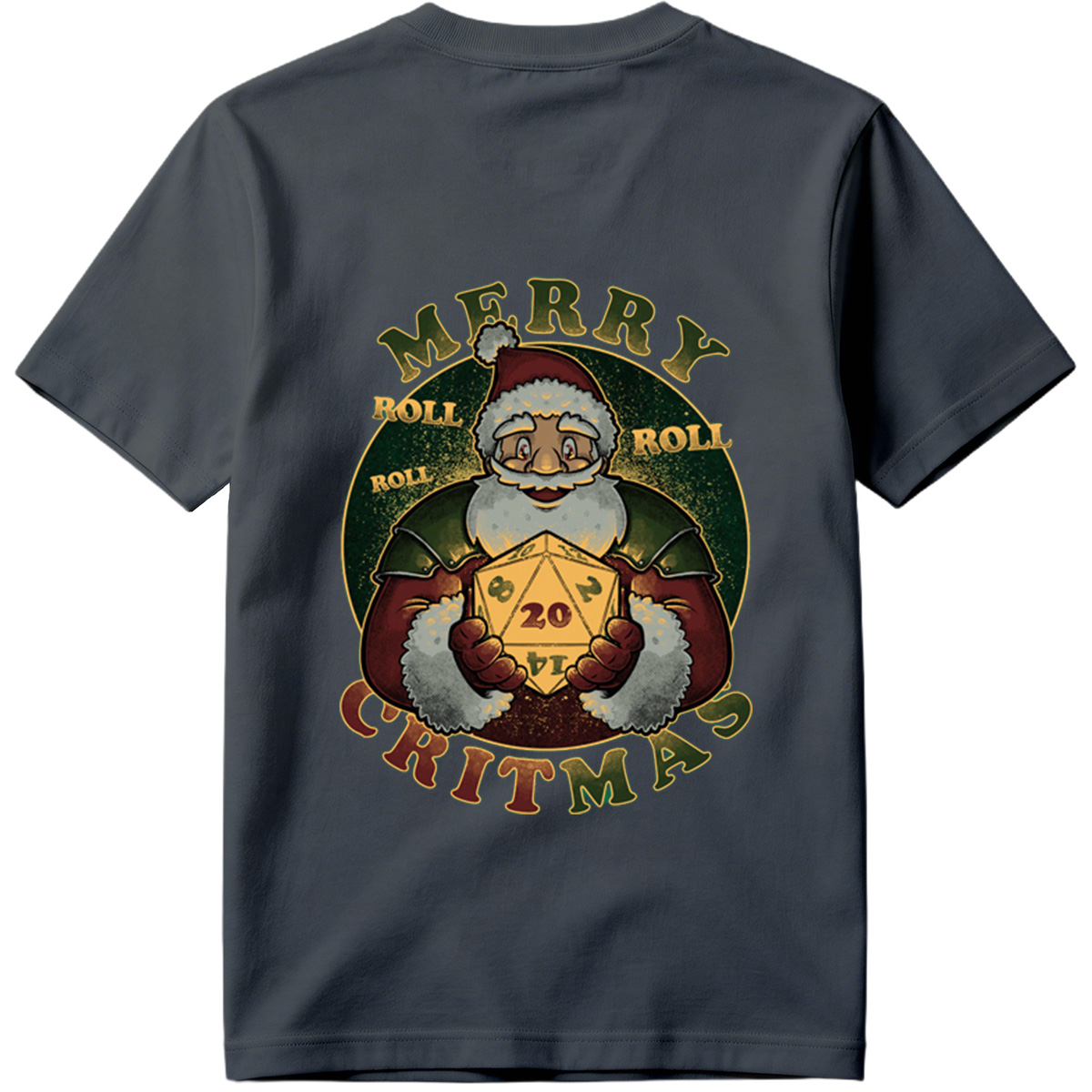 Merry Rollmas: Santa with D20 - Tee