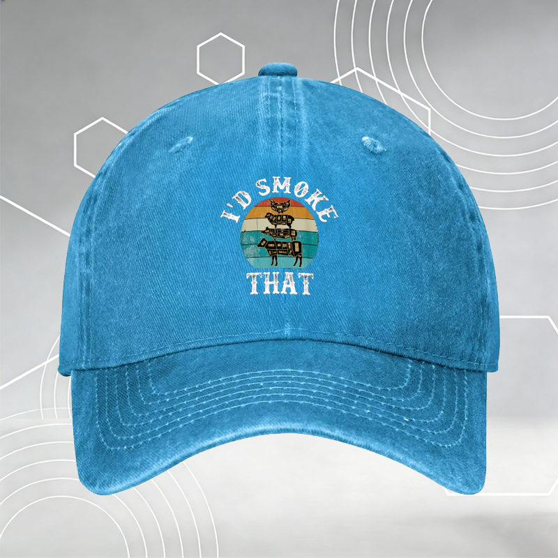 New Baseball Cap with Funny Pickle Tennis Player Print 