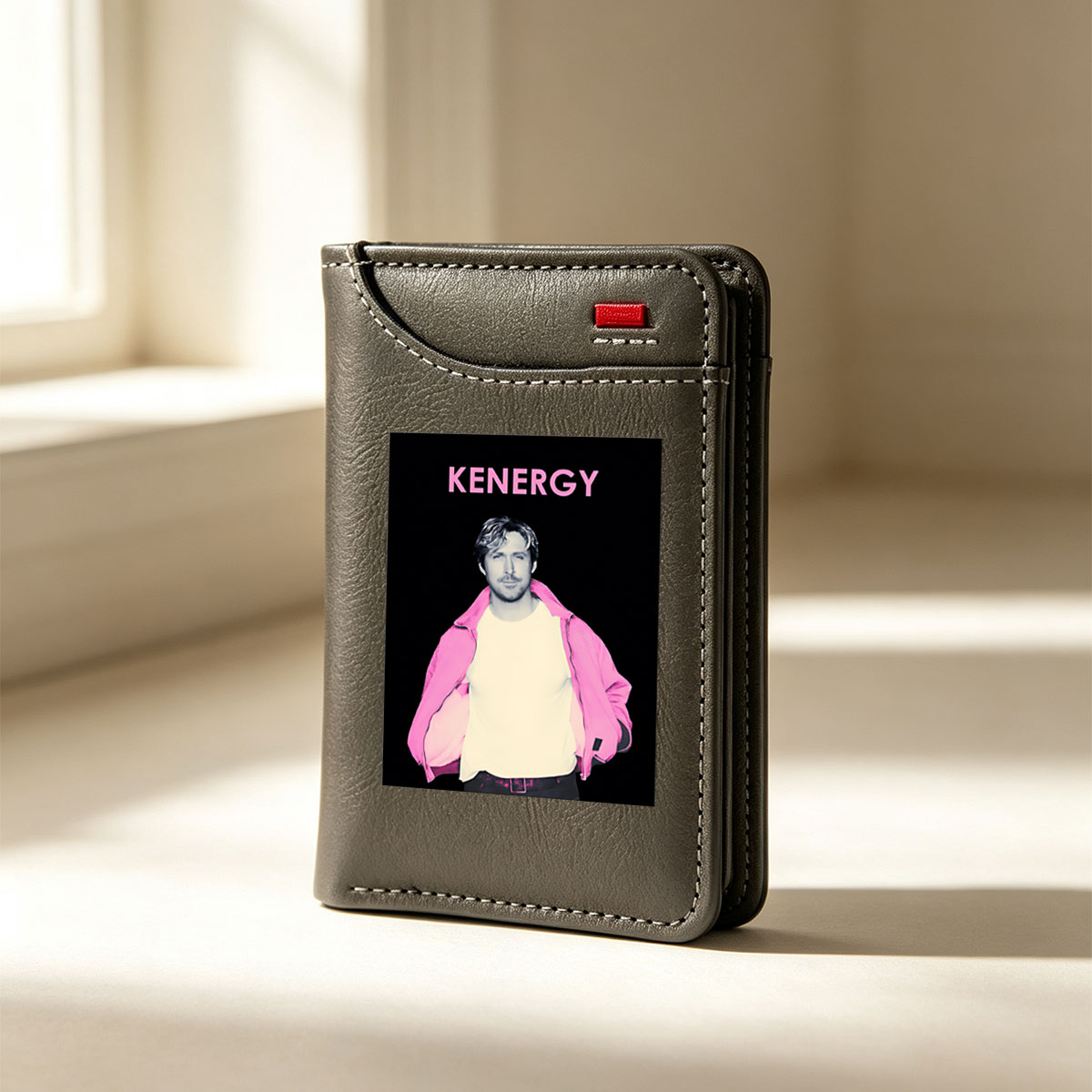 Kenergy: A Man in a Pink Jacket and Yellow Shirt - Vertical Style Wallet