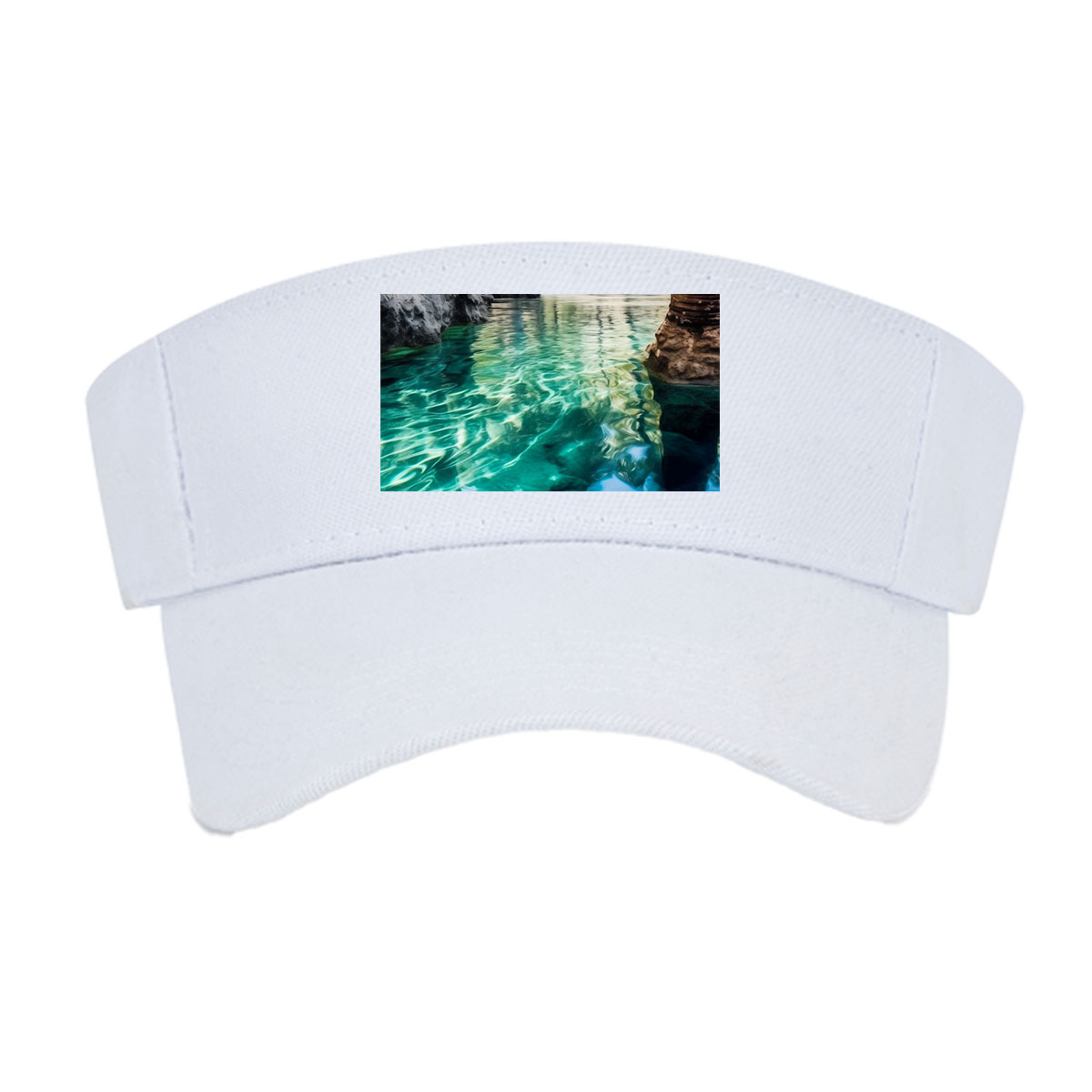 Crystal Clear Water Among Palm Trees -  Visor cap