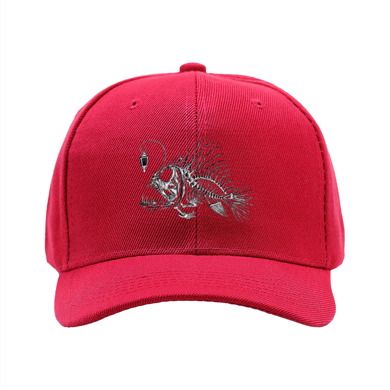 1pc New Baseball Cap with Fish Skeleton Print and Lantern Design Unisex Adjustable Hat for Outdoor Activities and Casual Wear Suitable for Adults and Teenagers