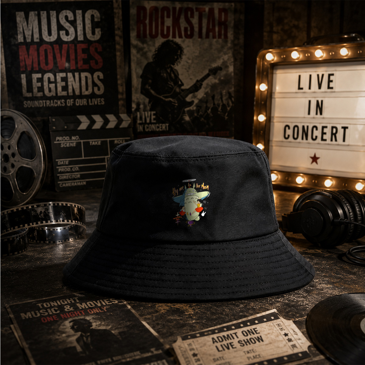 Totoro and the Girls Fly to the Moon - Fisherman's Hat