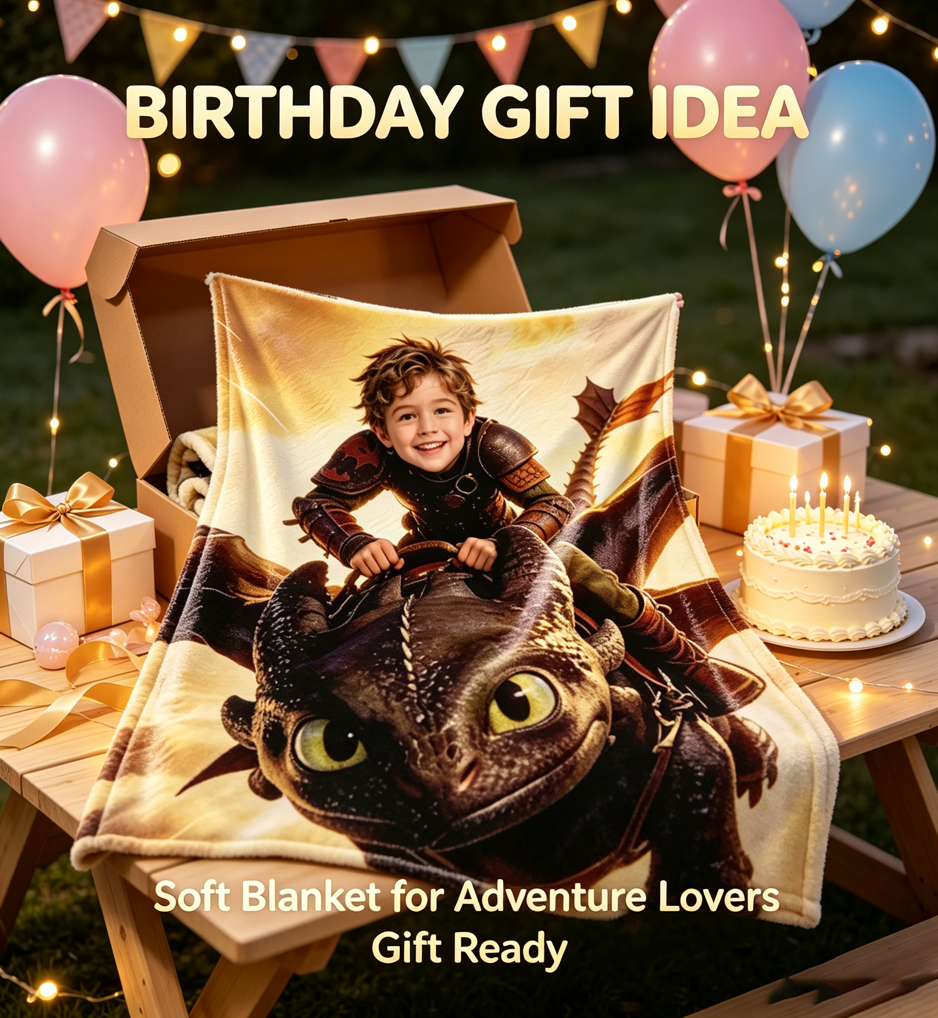 How to Train Your Dragon Toothless Flannel Blanket, Soft Warm Throw Blanket for Kids Boys, Lightweight Plush Blanket for Bedroom Sofa Birthday Gift