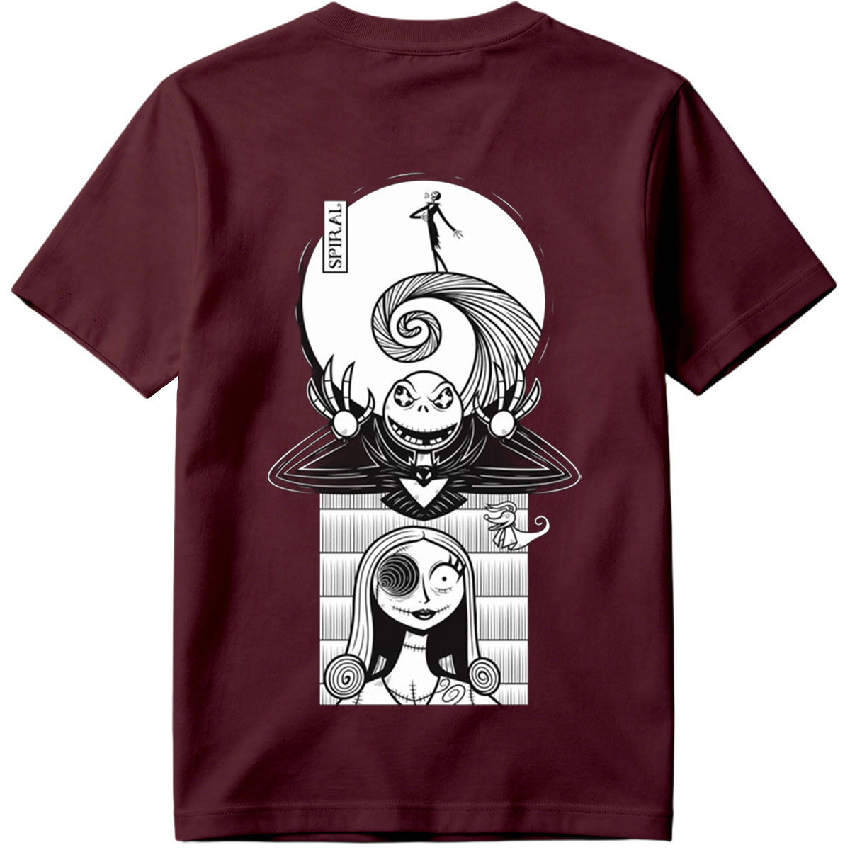 The Nightmare Before Christmas: Jack Skellington and Sally Spiral Art - Tee