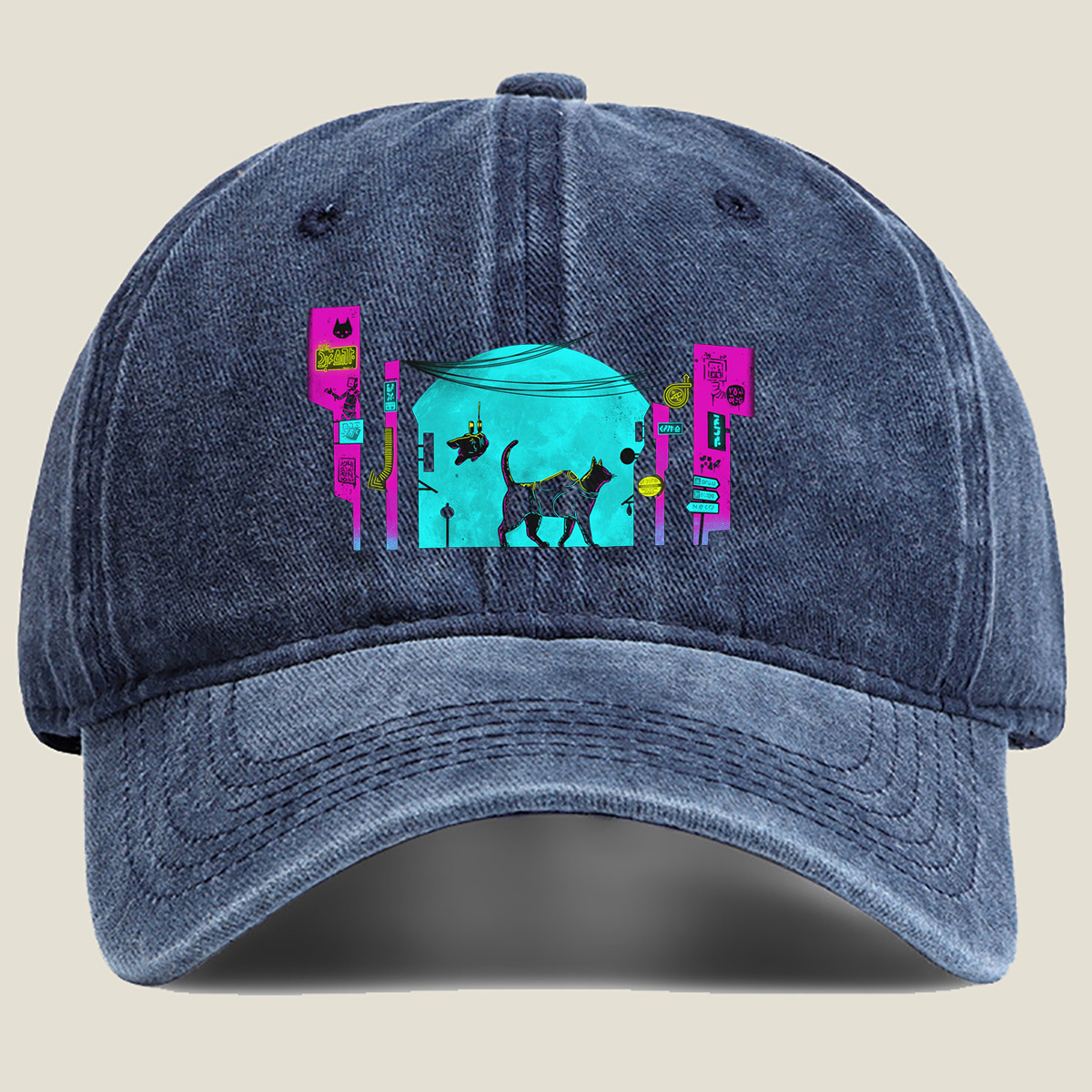 Stray: The Cat and the City - Washed Denim - Baseball Cap