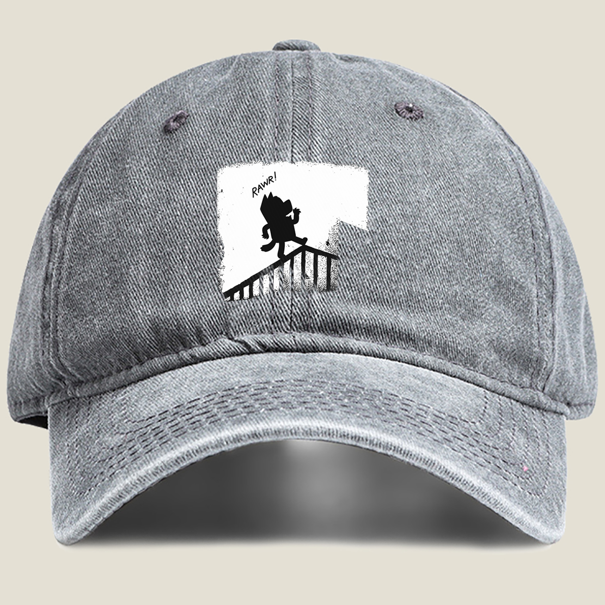 Cat in the Hat Rawr! - Washed Denim - Baseball Cap