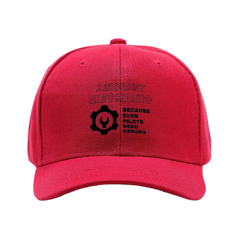 1pc New Baseball Cap Aircraft Mechanic Print Adjustable Unisex Hat for Outdoor Work and Casual Wear Adults