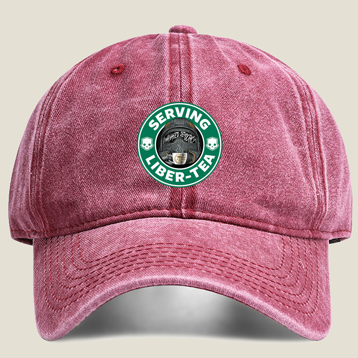 Serving Liber-Tea: Managed Democracy - Washed Denim - Baseball Cap