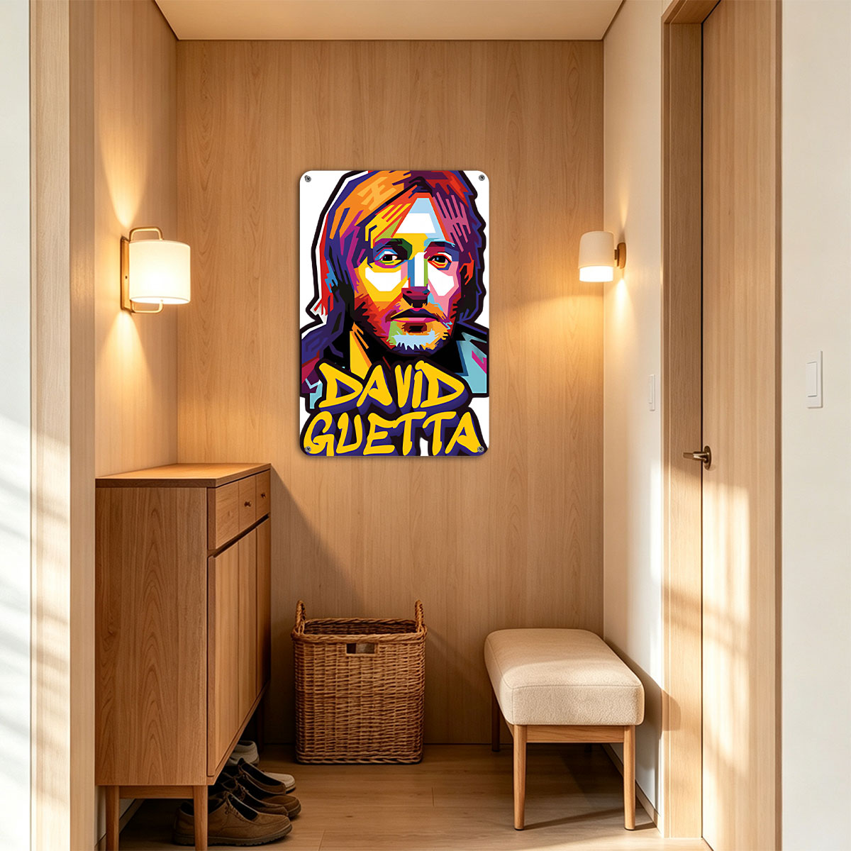 David Guetta Colorful Portrait Art - painting