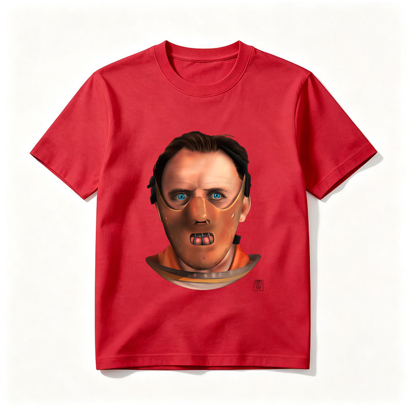 Anthony Hopkins as Hannibal Lecter in a Cyberpunk Mask - Tee