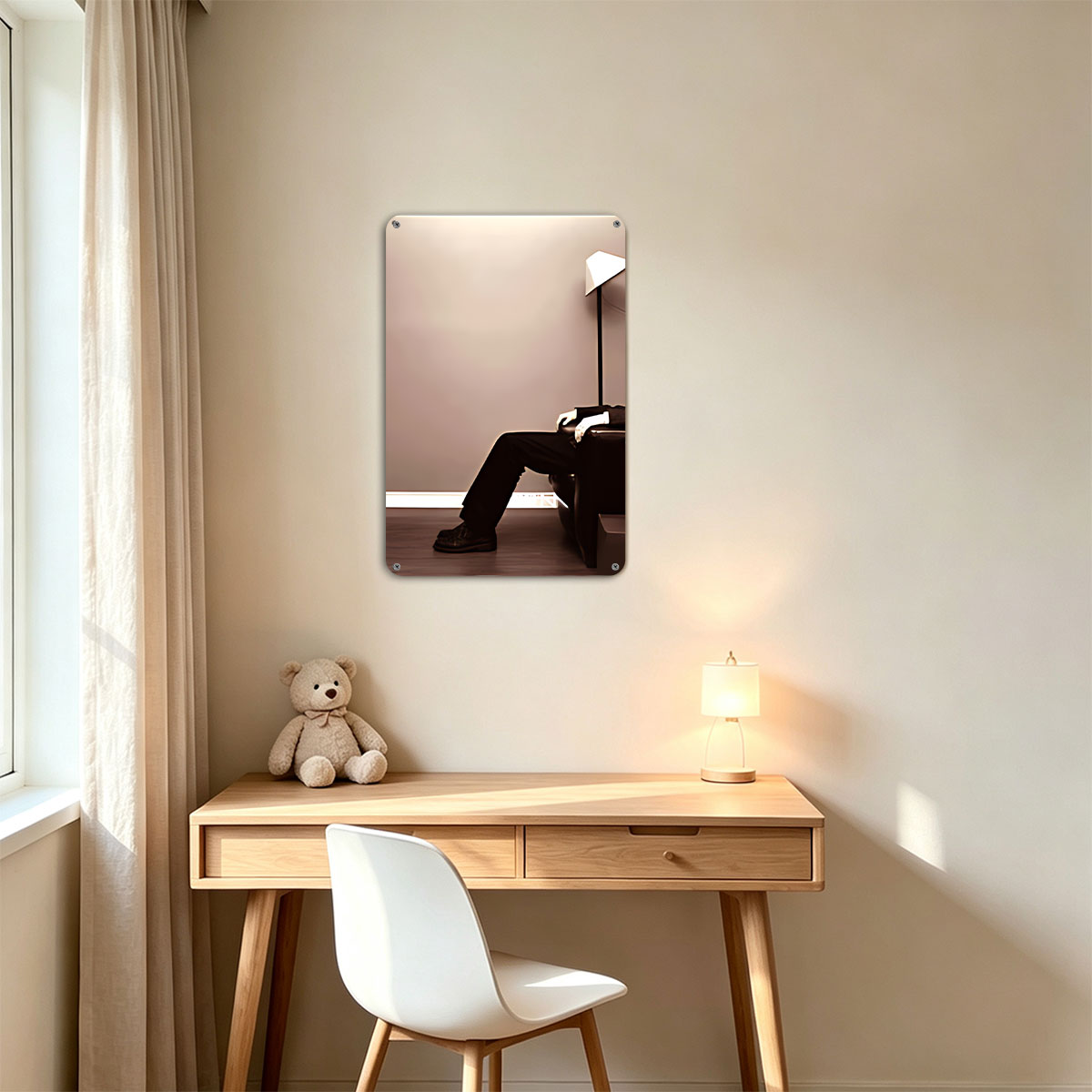 Man in Suit with Boombox and Martini Glass - painting