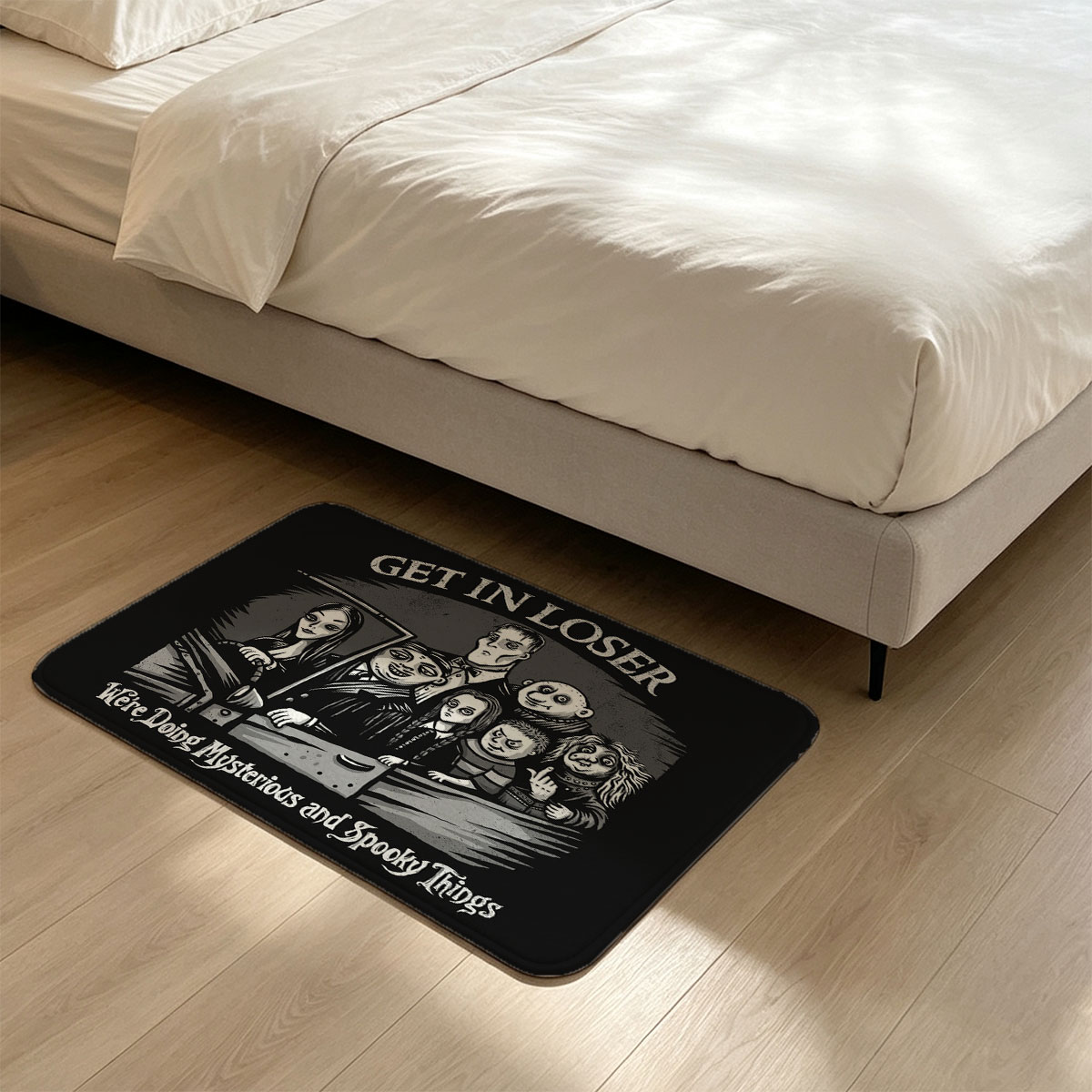 The Addams Family: Get In Loser, We're Doing Mysterious and Spooky Things - Flannel floor mat