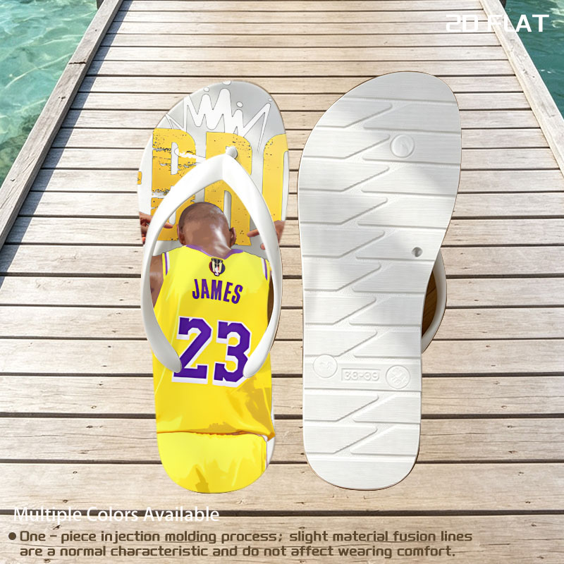 LeBron James - All Hail The King, Lakers #23 -  flip-flops