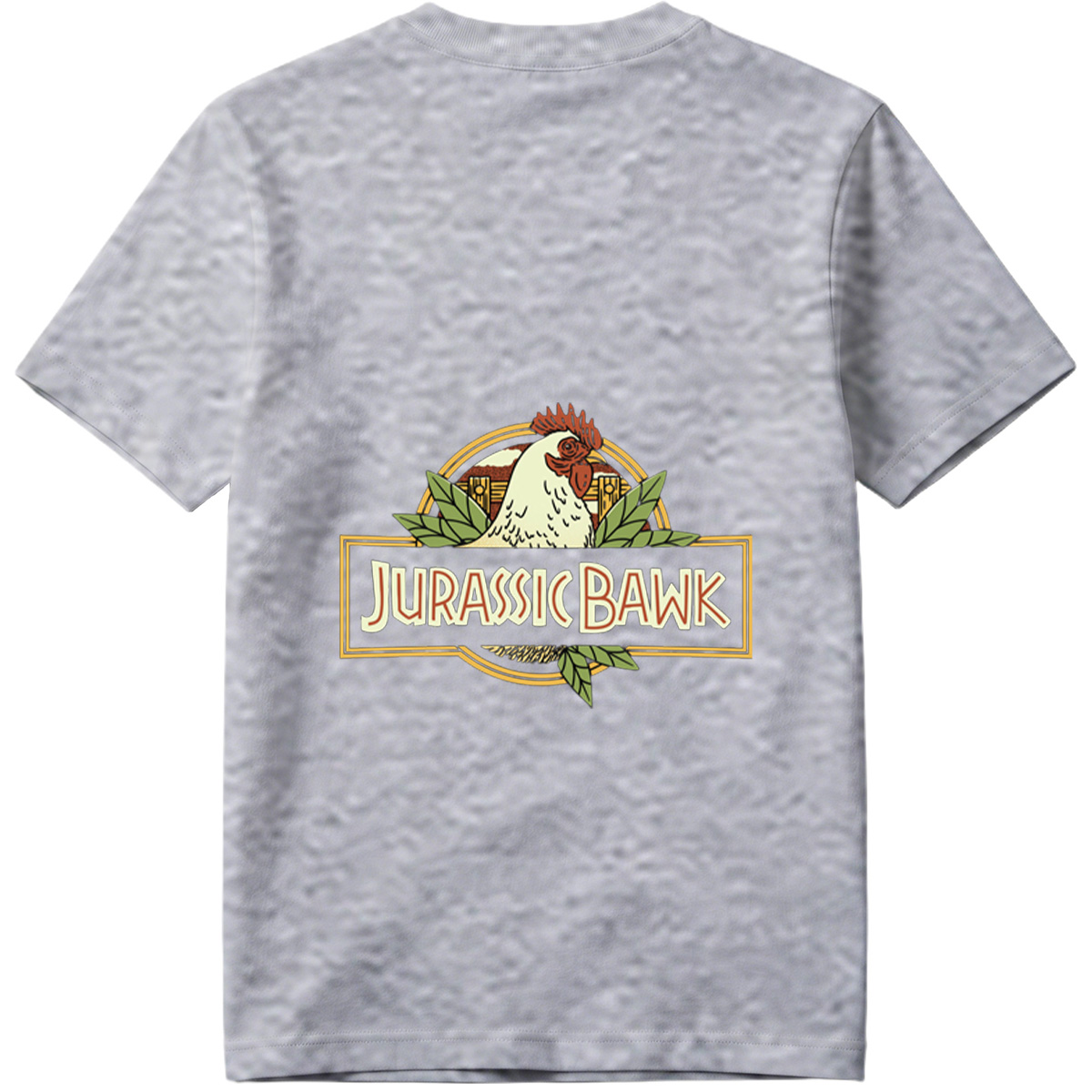 Jurassic Bawk - Chicken Logo Design - Tee