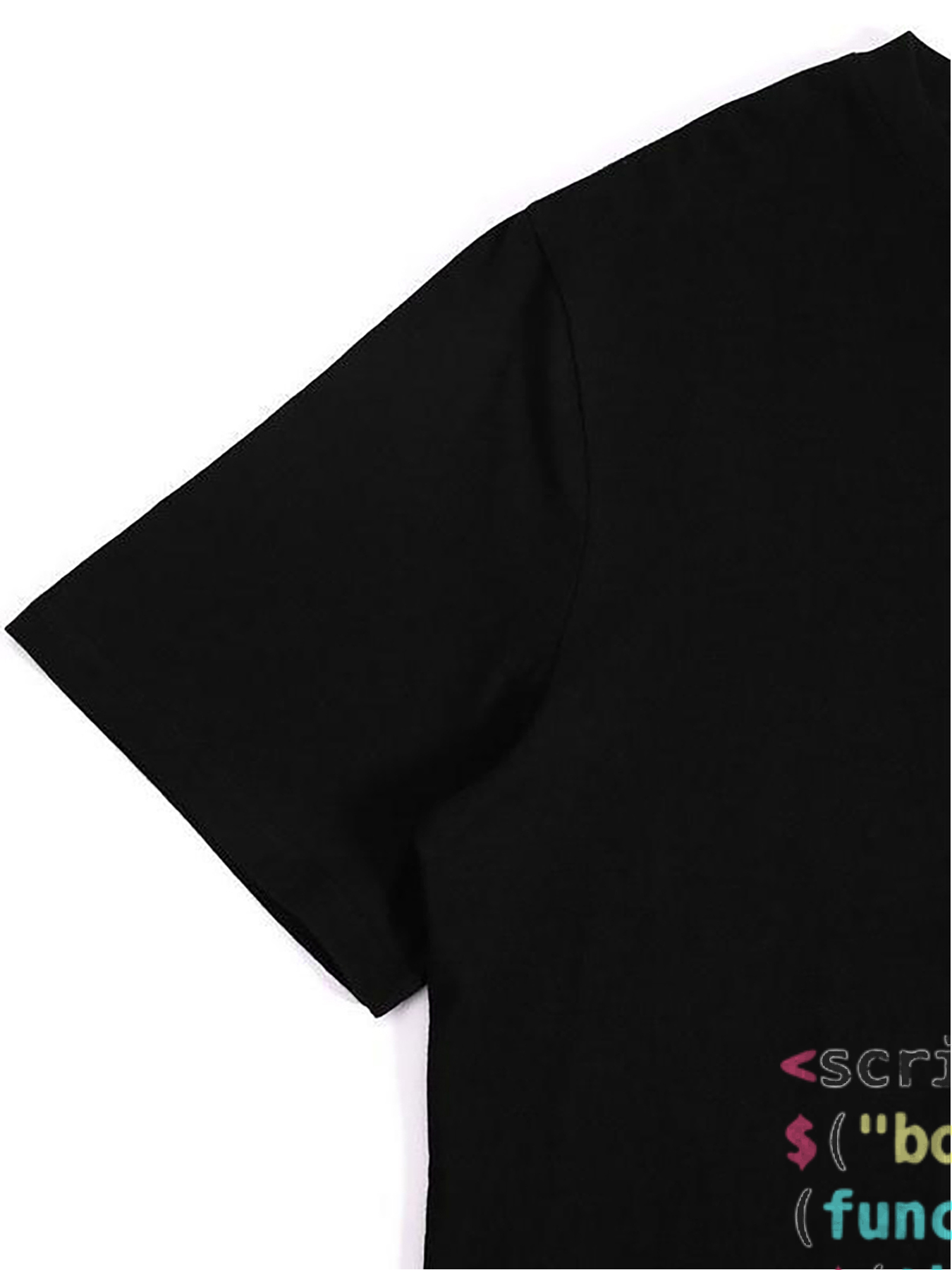 Men's Printed T-Shirt JavaScript Code Design Focus FadeOut Function Graphic Casual Round Neck Summer Lightweight Breathable Short Sleeve Tee for Programmers Coders Tech Enthusiasts
