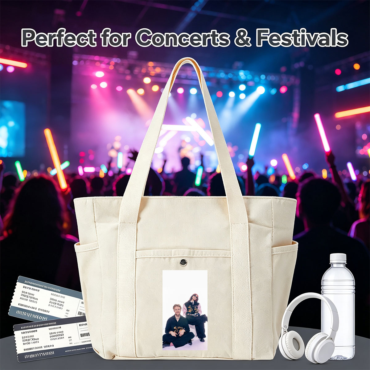 Billie Eilish and Finneas O'Connell at the Grammys with Their Awards - Multi-pocket bags