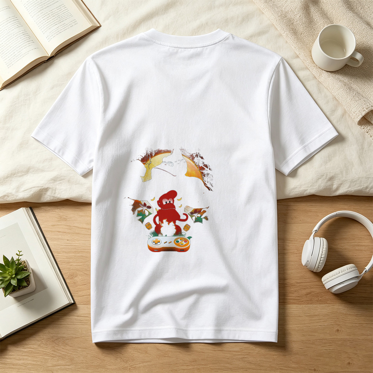 Donkey Kong and Diddy Kong with Game Controller - Tee