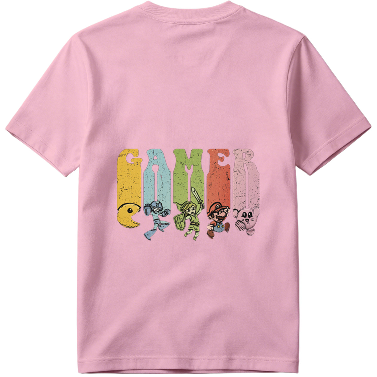 Gamer: Pac-Man, Mega Man, Zelda, Mario, Kirby - Tee