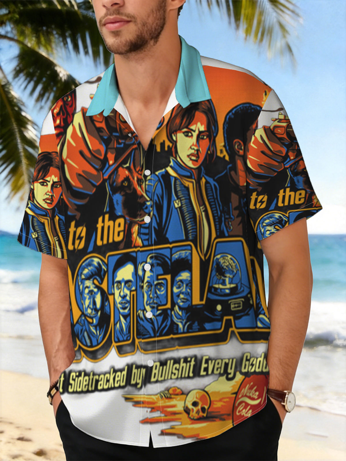 Welcome to the Wasteland: Post-Apocalyptic Survivors, Nuka-Cola, and Iconic Characters in a Dystopian World -  Shirt