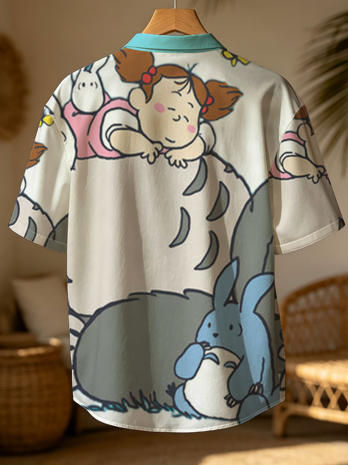 Totoro, Mei, Satsuki, and Friends in a Whimsical Forest Scene -  Shirt