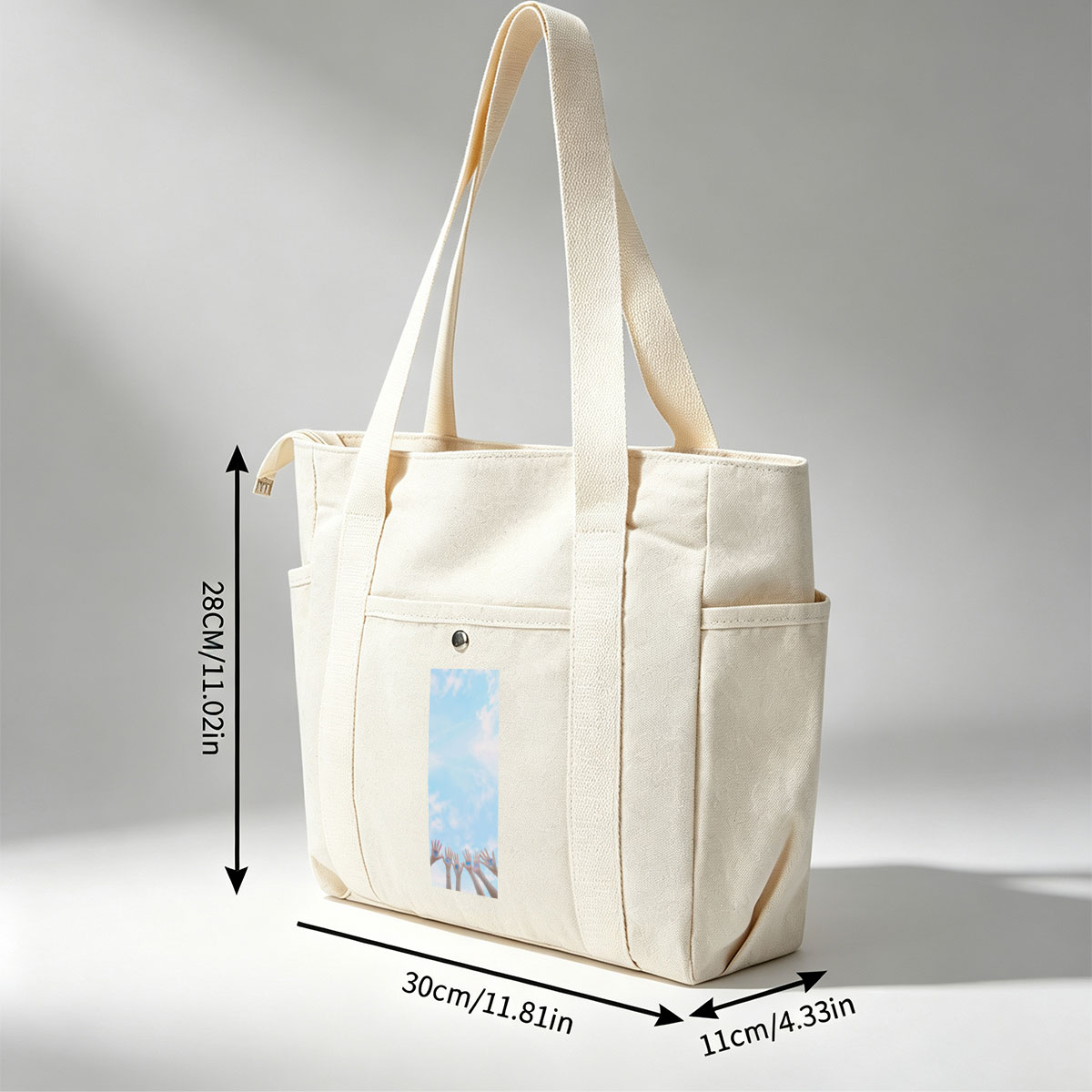TXT Members Hands with Drawings Against Blue Sky - Multi-pocket bags