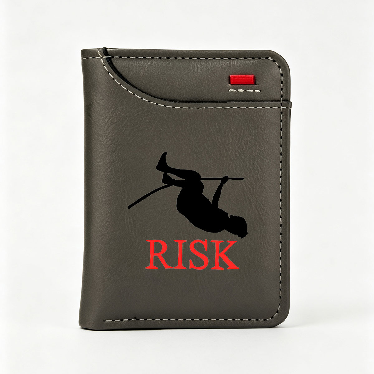 Risk: Pole Vault Silhouette - Vertical Style Wallet